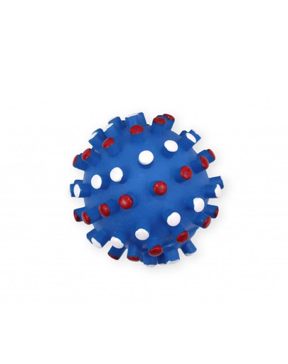 PET NOVA DOG LIFE STYLE Hračka v tvare ježka s výčnelkami, 8,5 cm, modrá