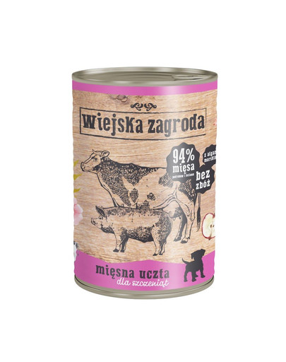 WIEJSKA ZAGRODA Mäsové hody pre šteniatka 400 g
