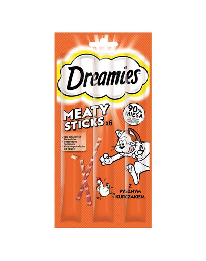 DREAMIES doplnkové krmivo pre dospelé mačky s lahodným kuracím mäsom 30 g