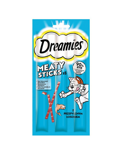DREAMIES doplnkové krmivo pre dospelé mačky s lahodným lososom 30 g