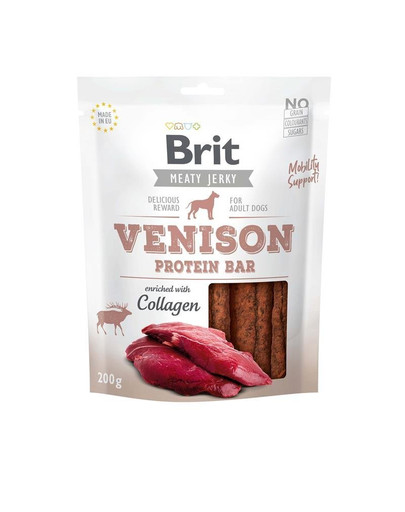 BRIT Jerky Snack Venison Protein bar 200 g