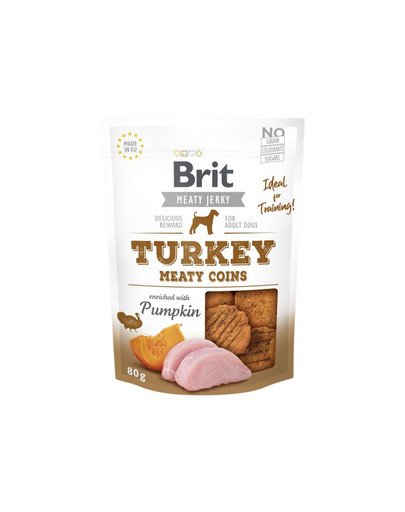 BRIT Jerky Snack Turkey Meaty coins 80 g