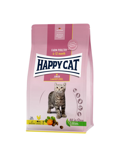 HAPPY CAT Junior Country Granule pre mačiatka s hydinovým mäsom 10 kg