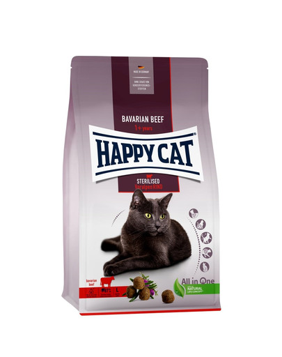 HAPPY CAT Sterilized Granule pre kastrované mačky  bavorské hovädzie 10 kg