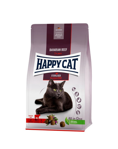 HAPPY CAT Sterilized Granule pre kastrované mačky  bavorské hovädzie 10 kg
