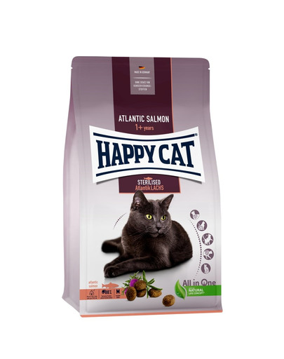 HAPPY CAT Sterilised  Granule pre kastrované mačky losos atlantický 4 kg