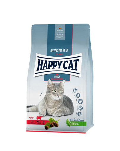 HAPPY CAT Indoor Granule pre domáce mačky bavorské hovädzie mäso 4 kg