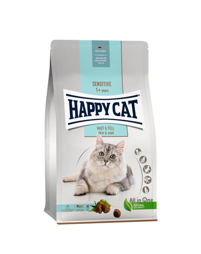 HAPPY CAT Sensitive Hair & Skin Granule pre mačky na pokožku a srsť 4 kg