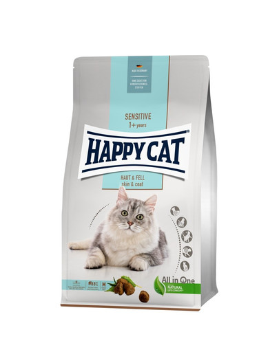 HAPPY CAT Sensitive Hair & Skin Granule pre mačky na pokožku a srsť 4 kg