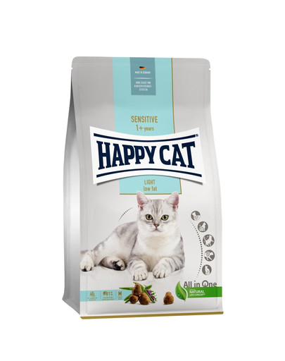 HAPPY CAT Sensitive Light Granule pre mačky so sklonom k nadváhe 4 kg