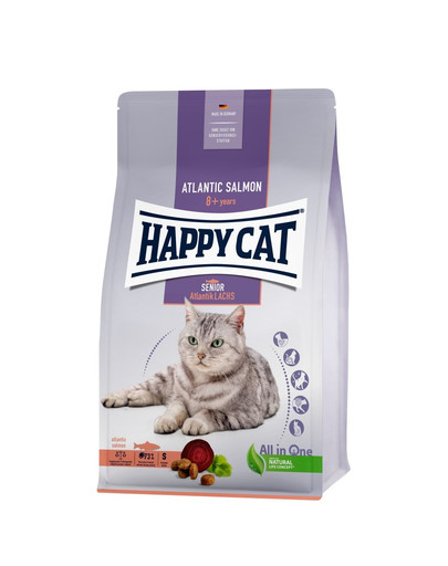 HAPPY CAT Senior Granule pre staršie mačky losos atlantický 4 kg