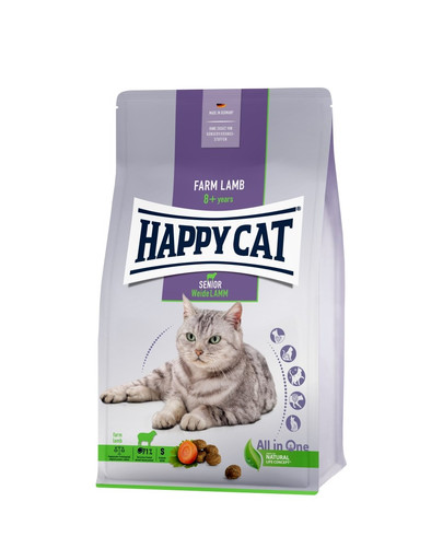 HAPPY CAT Senior Granule pre staršie mačky s jahňacím mäsom 4 kg