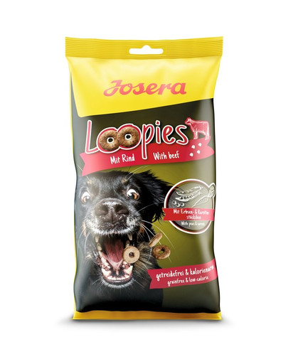 JOSERA Loopies Maškrty pre psov s hovädzím mäsom 150 g