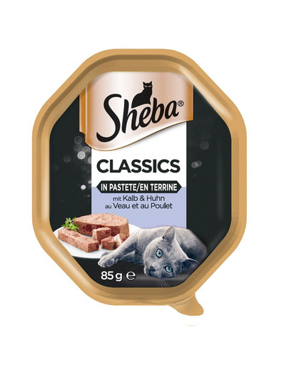 SHEBA Classics 85 g teľacie a kuracie