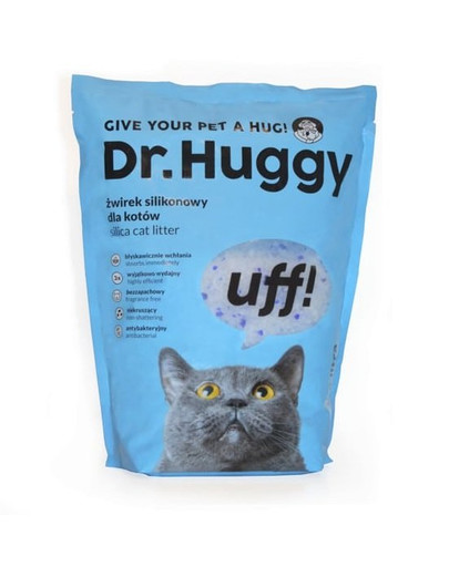 DR HUGGY Prémiové silikónové stelivo pre mačky pohlcujúce zápach 3,8L