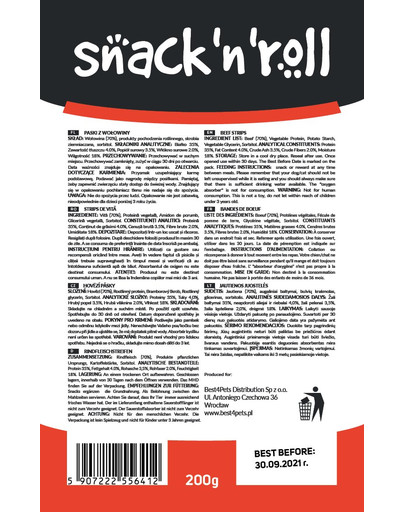 SNACK & ROLL Beef Strips 200 g
