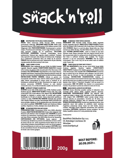 SNACK & ROLL Porkhide Twist with Chicken 200 g