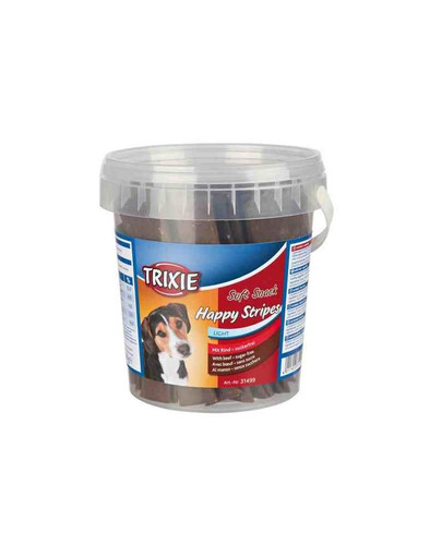 TRIXIE Soft snack Happy Stripes hovädzie pásky 500 g