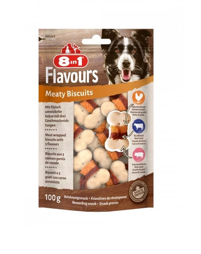 E-shop 8IN1 Flavours Meaty Biscuits 100 g