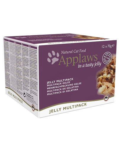 APPLAWS Cat Cin Multipack 12 x 70 g Jelly Selection krmivo v želé pre mačky zmes chutí s rybami a kuracím mäsom