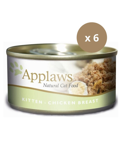 APPLAWS Cat Tin 6 x 70 g Kitten kuracie prsia
