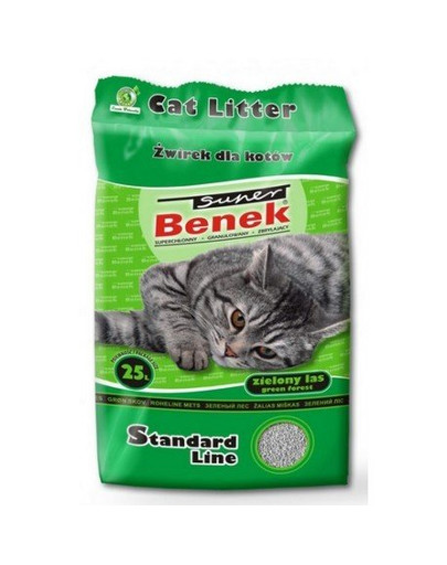 BENEK Super Standard Bentonitové stelivo 20l zelený les