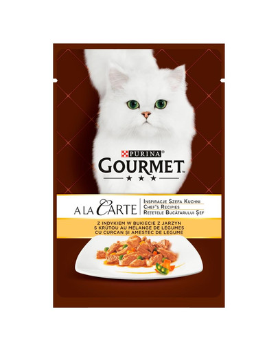 GOURMET a La Carte morčacie so zeleninou kapsička pre mačky 85 g