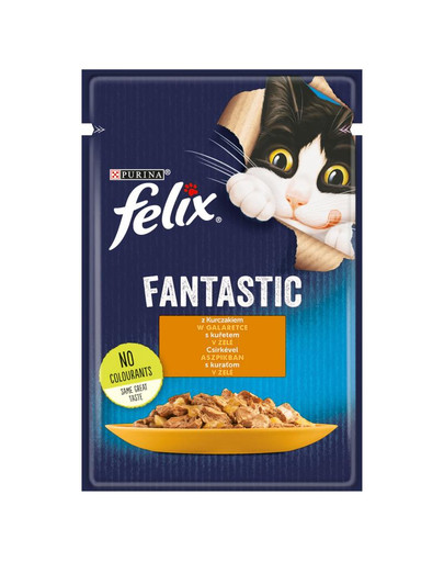FELIX FANTASTIC Kuracie želé pre mačky 85 g