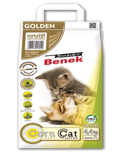 BENEK Super Corn Cat Golden Kukuričná Podstielka 7 l 4,4 kg