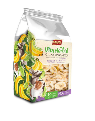 VITAPOL Chipsy banánové pre hlodavce 150g