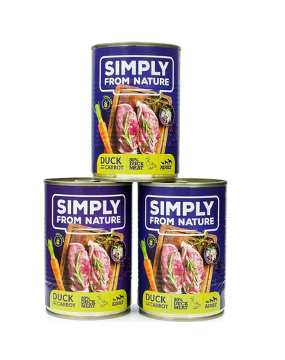 SIMPLY FROM NATURE 3x400 g bezobilné krmivo pre psov všetkých plemien a vekových kategórií