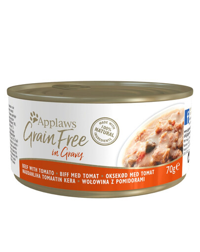 APPLAWS Cat Tin Grain Free Beef with Tomato in Gravy 12x(6x70g)