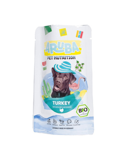 ARUBA Dog Organic Morčacie s ovsom, cviklou a artičokmi 100 g