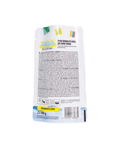 ARUBA Dog Organic Morčacie s ovsom, cviklou a artičokmi 100 g