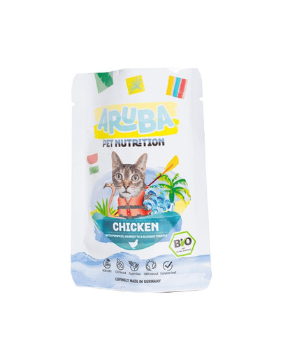 ARUBA Cat Organic Kuracie mäso s tekvicou, cuketou a pestrecom mariánskym 70 g