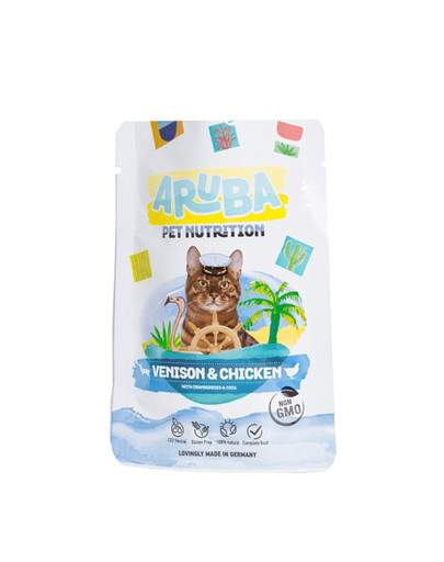ARUBA Cat Divina a kuracie mäso s brusnicami a chia 70 g