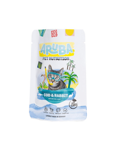 ARUBA Cat Treska, králiičie mäso s bok choy a kelpom 70 g