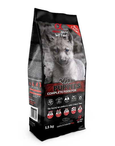 ALPHA SPIRIT Puppies 1,5 kg Kompletné suché mäkké krmivo pre šteňatá