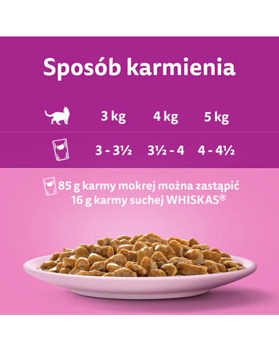 WHISKAS Adult 85g vrecúško krmiva pre dospelé mačky v omáčke s lososom