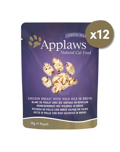 APPLAWS Cat Pouch 12 x 70 g kura a ryža