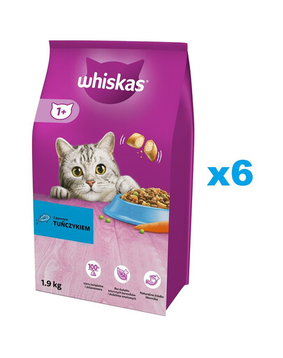WHISKAS Adult Tuniak 6x1,9 kg