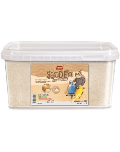 VITAPOL Piesok pre vtáky s mušľami - vedro 5,4kg