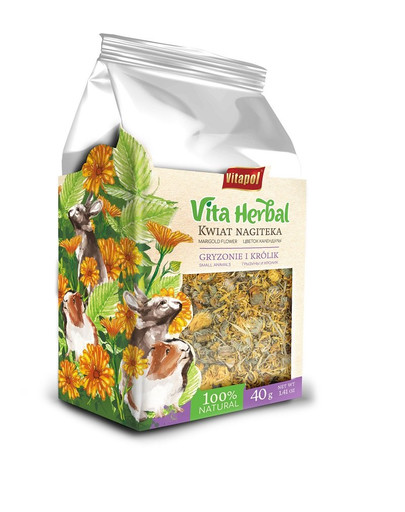 VITAPOL Vita Bylinný kvet nechtíka lekárskeho pre hlodavce a králiky 40g