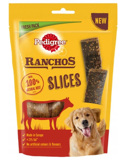 PEDIGREE Ranchos Slices s hovädzím mäsom 8x60g