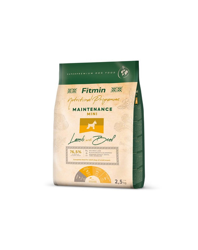 FITMIN Dog Nutritional Programme Mini Maintenance Lamb&Beef 2,5 kg