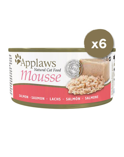 APPLAWS Cat Mousse Tin 6 x 70 g Salmon