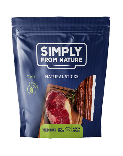 SIMPLY FROM NATURE Nature Sticks with wild boar diviačie tyčinky 7 ks