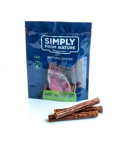 SIMPLY FROM NATURE Nature Sticks with beef Prírodné hovädzie tyčinky 3 ks.