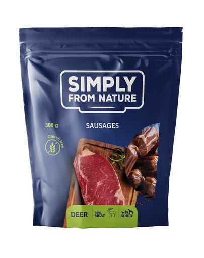 SIMPLY FROM NATURE Sausages with deer Prírodné jelenie klobásky 300 g