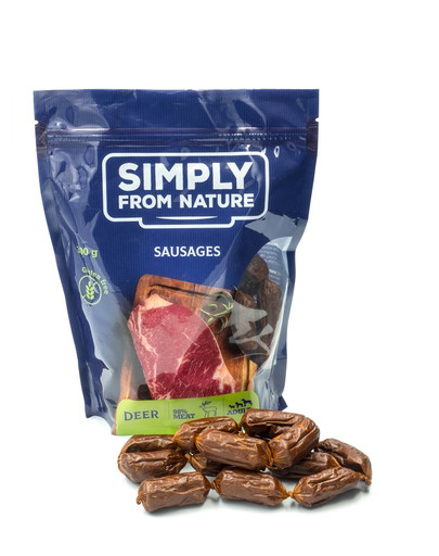 SIMPLY FROM NATURE Sausages with deer Prírodné jelenie klobásky 300 g